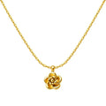 Gold rose pendant chain