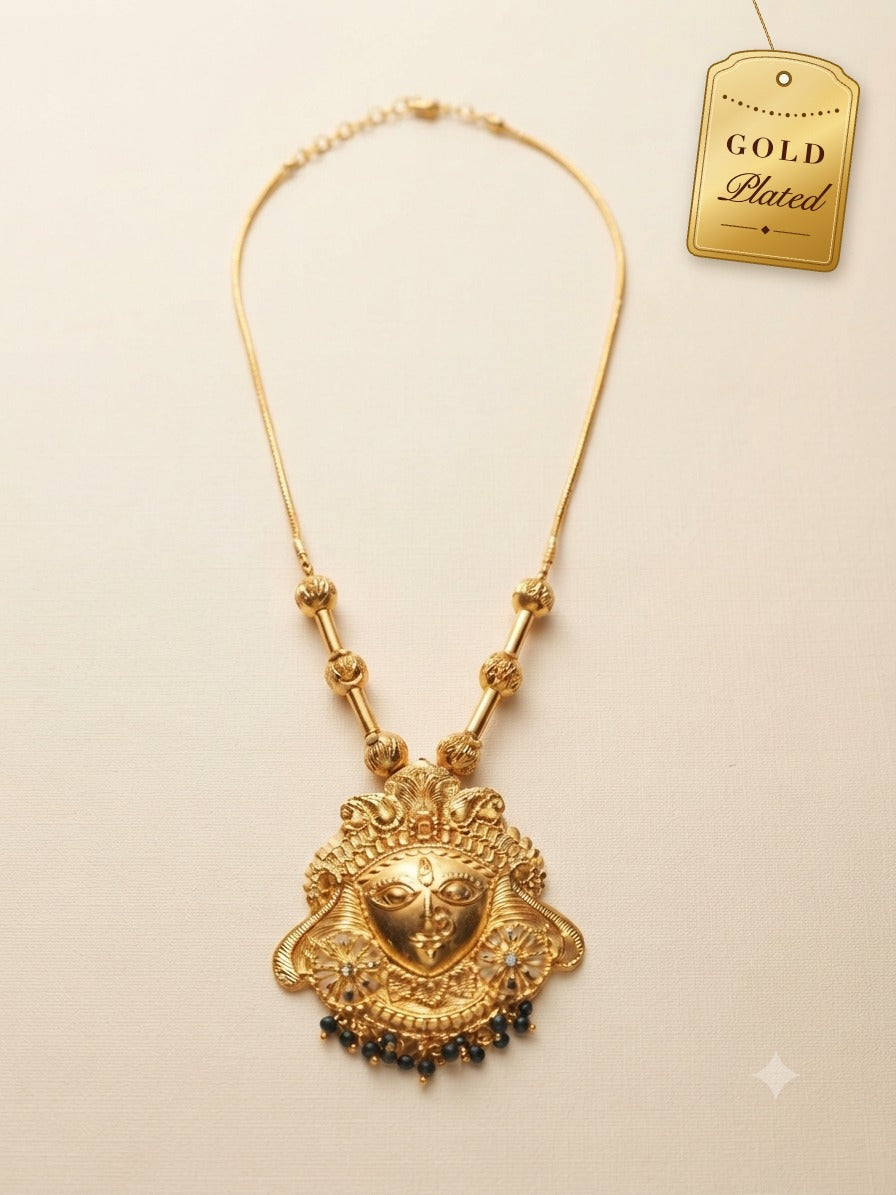Durga Face Antique Pendant Chain